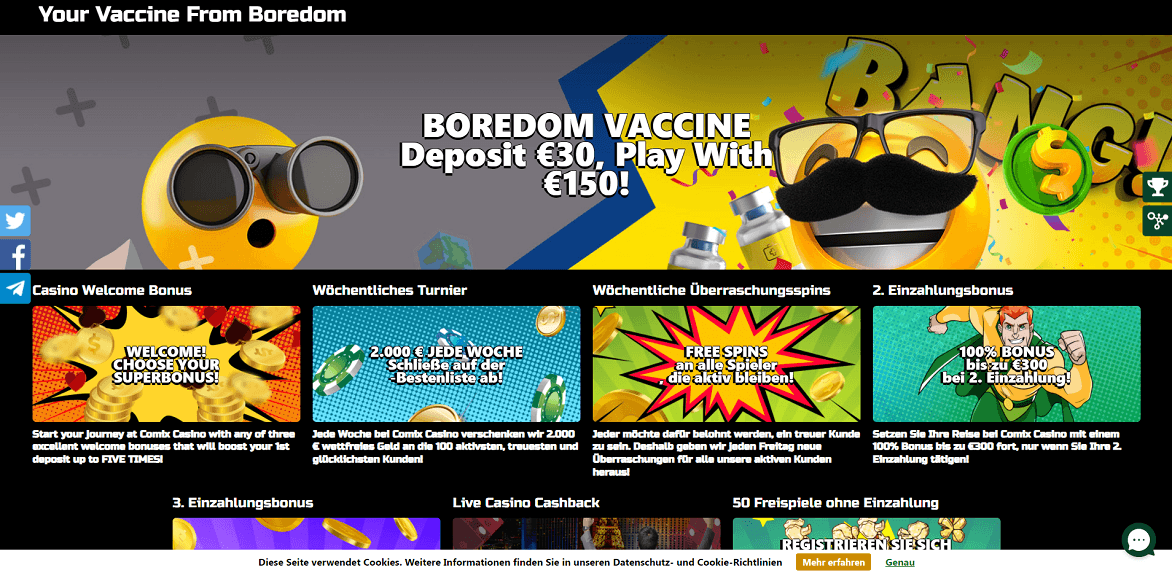 Comix Casino Aktionen